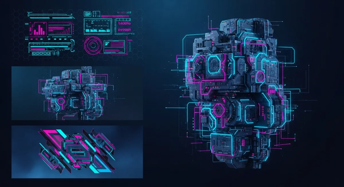 Cover ilustrado del artículo — diseño abstracto Tactical HUD