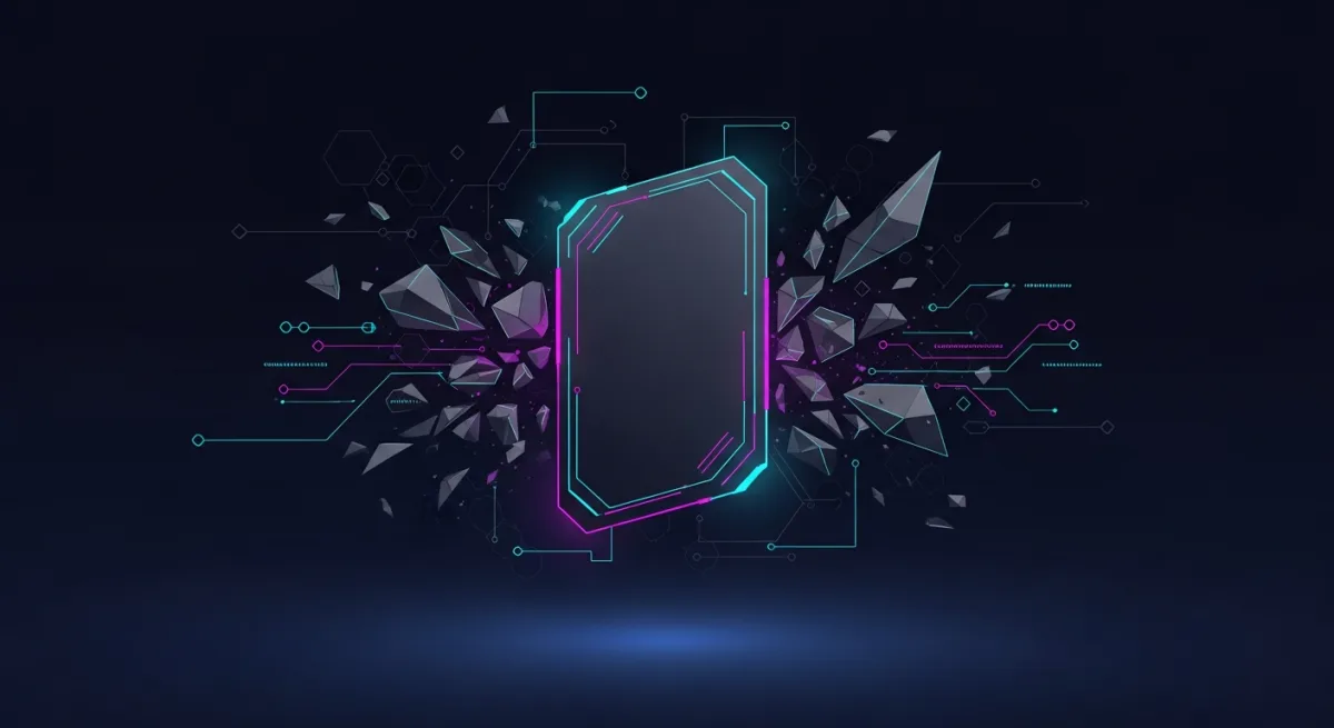 Cover ilustrado del artículo — diseño abstracto Tactical HUD