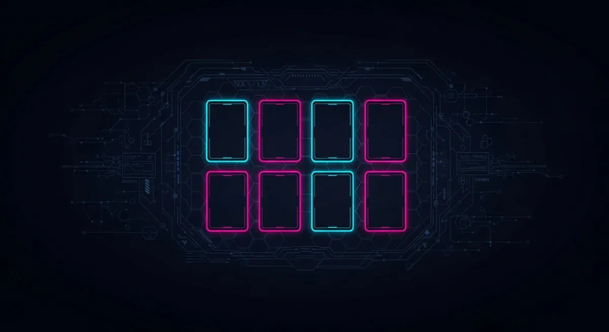Cover ilustrado del artículo — diseño abstracto Tactical HUD