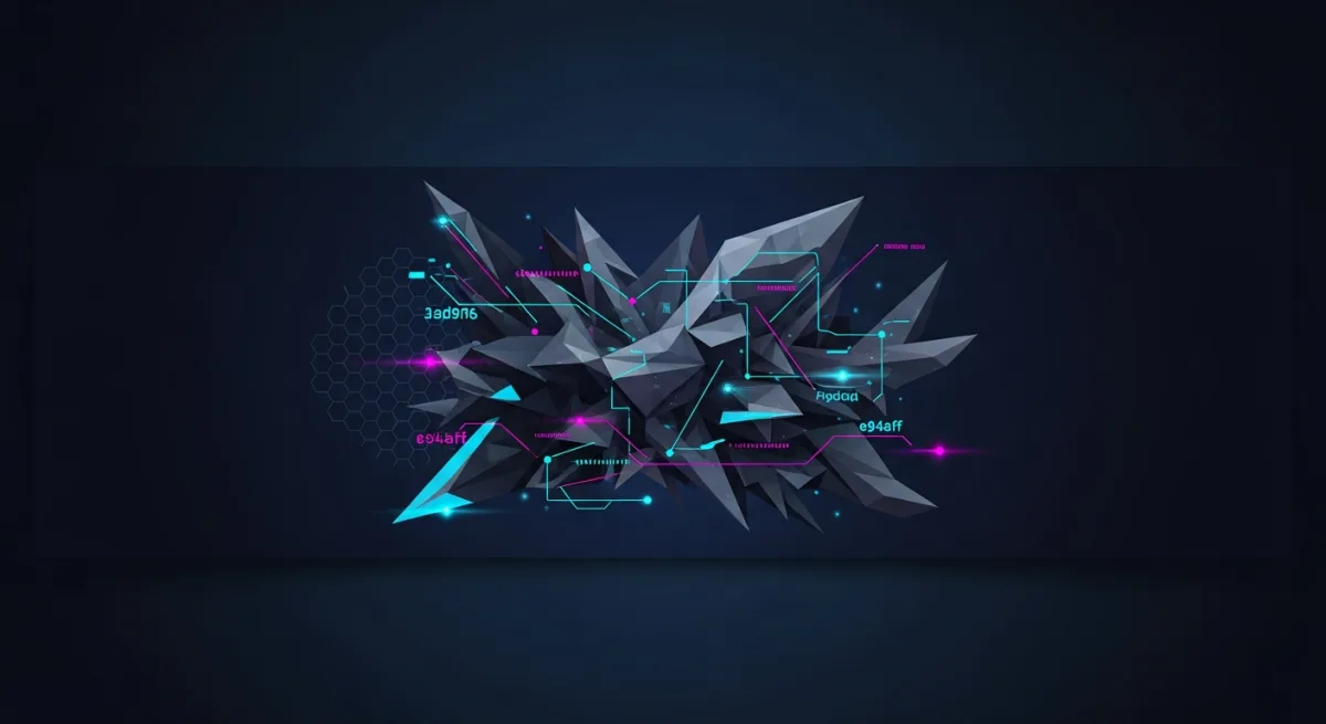 Cover ilustrado del artículo — diseño abstracto Tactical HUD