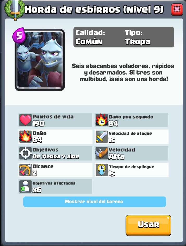 cartas Horda de esbirros con mas daño por segundo