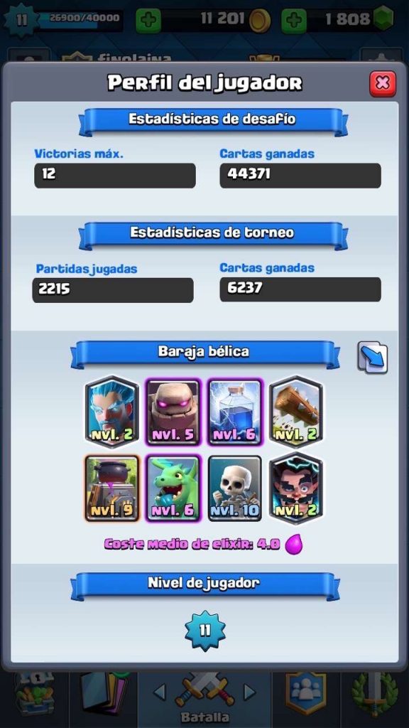 Imagen de los mejores mazos para ganar torneos y desafíos Gólem + Magos