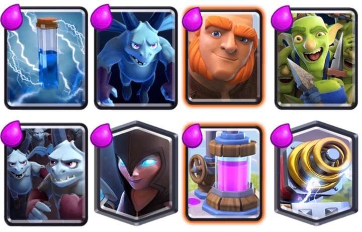 Cartas mazo gigante con chispitas