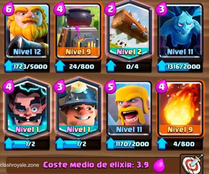 Mazo con legendarias para subir más de 4000 copas