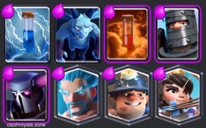 Mazo de PEKKA y veneno para subir copas