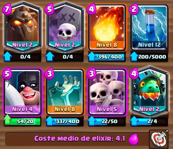 Cartas de mazo sabueso de lava con cementerio