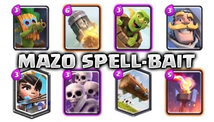 Cartas del mazo lanzadardos con cohete spell-bait