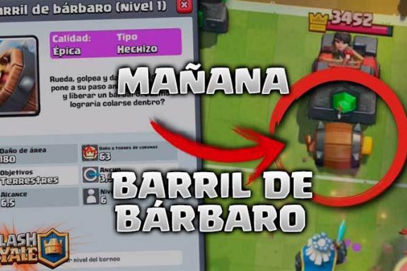 Barril de bárbaro la nueva carta de Clash Royale